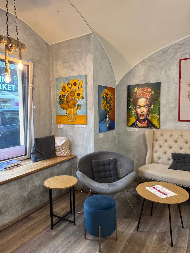 Interior of Dabov Specialty Coffee Prague 1, specialty coffee shop in Prague