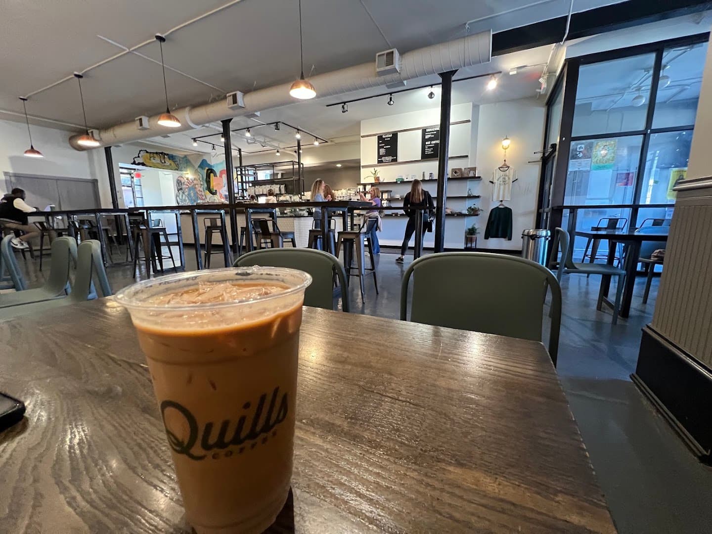Interior of Quills Coffee, specialty coffee shop in Louisville