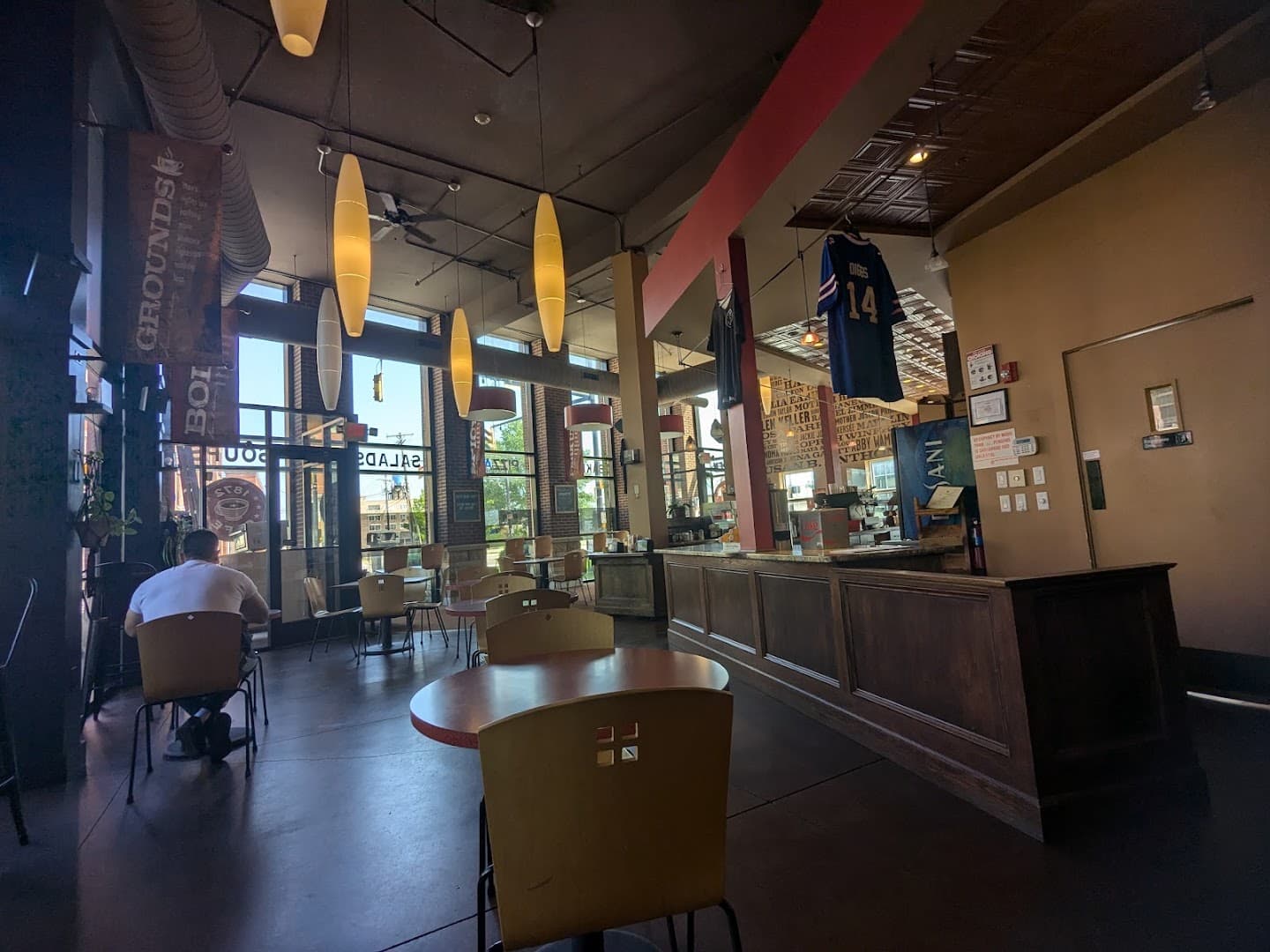 Interior of 1872 Cafe, specialty coffee shop in Rochester