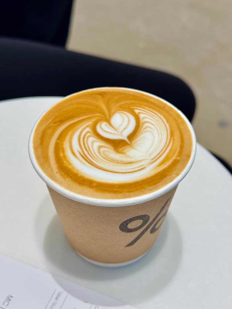 Coffee at % Arabica, specialty coffee shop in Toronto