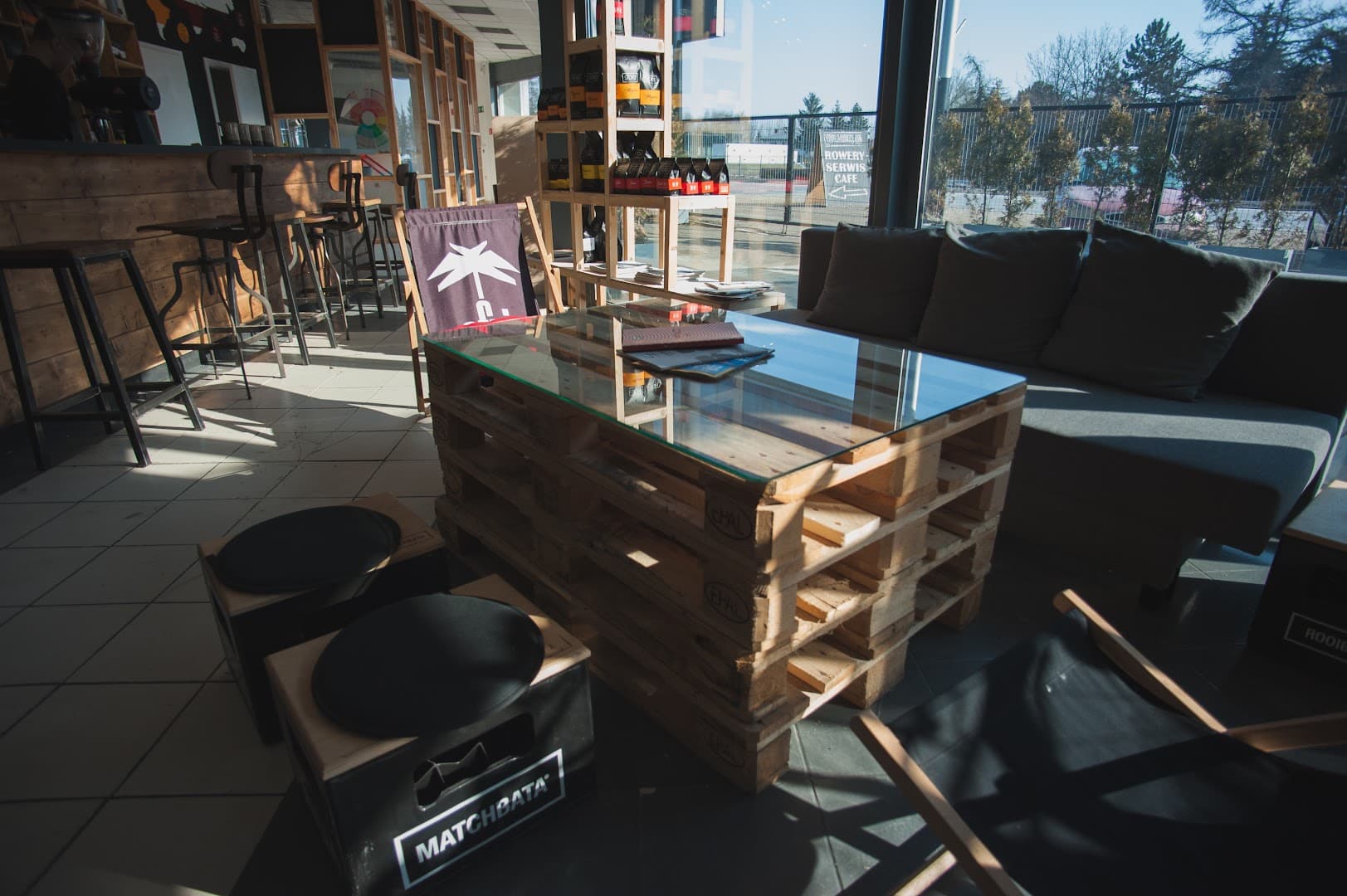 Interior of Story Coffee Roasters, specialty coffee shop in Warsaw
