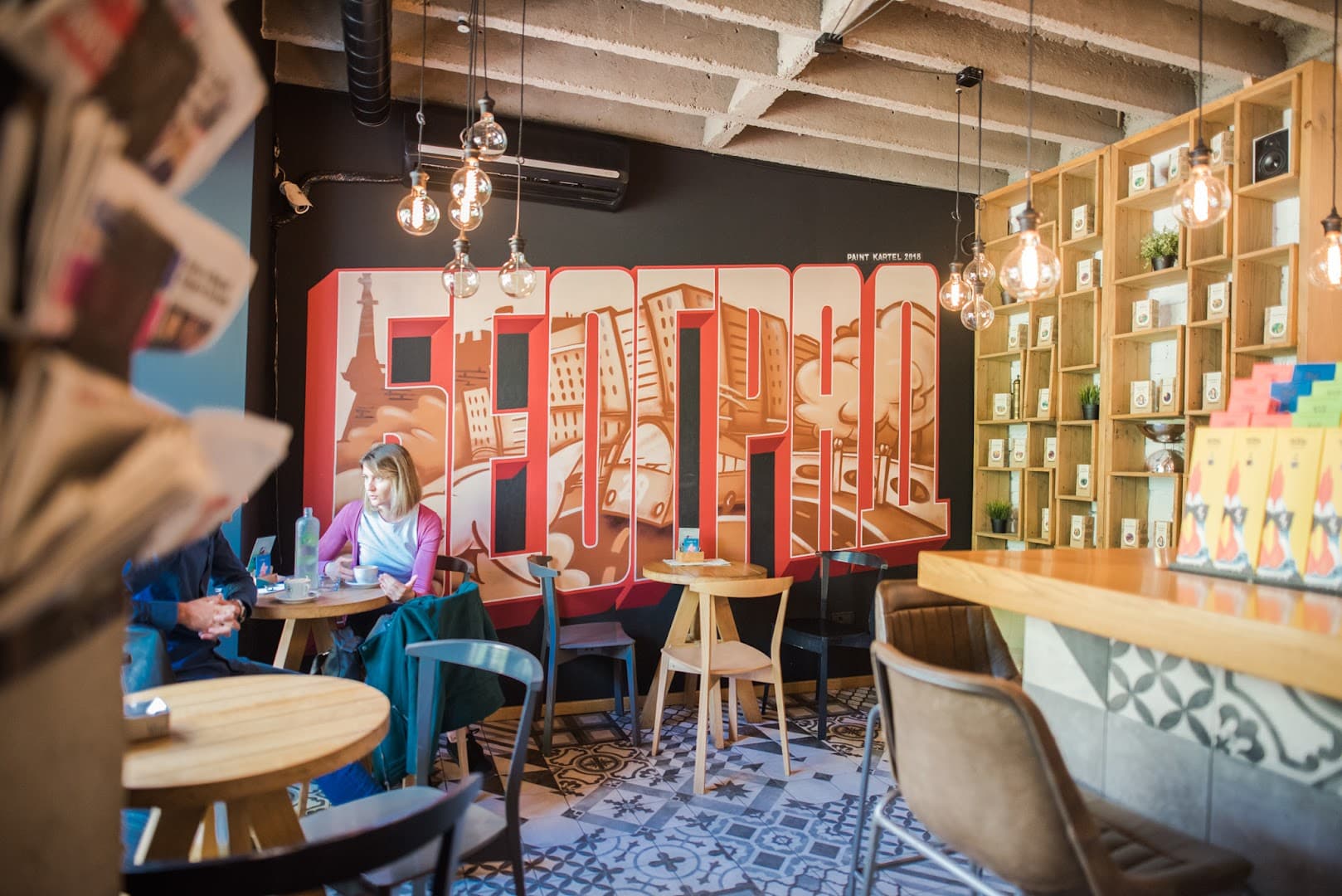 Interior of Kafeterija | Studentski Trg, specialty coffee shop in Belgrade