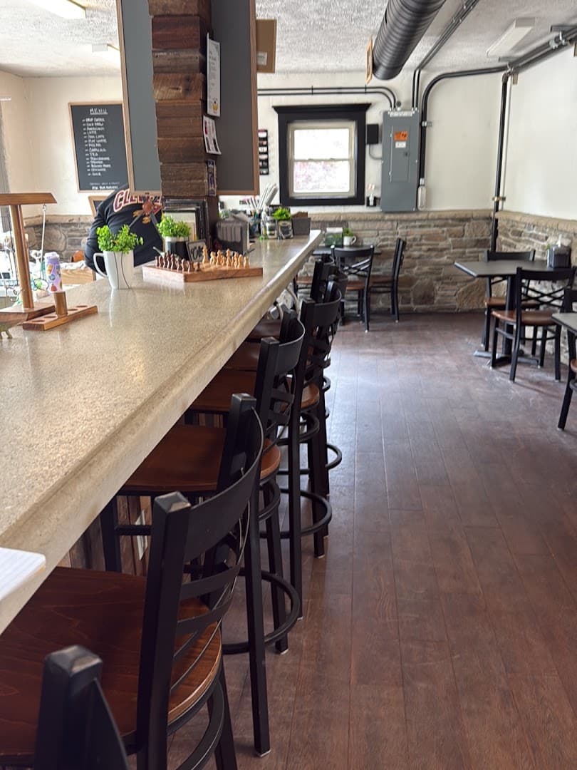 Interior of Black Key Coffee, specialty coffee shop in Cleveland