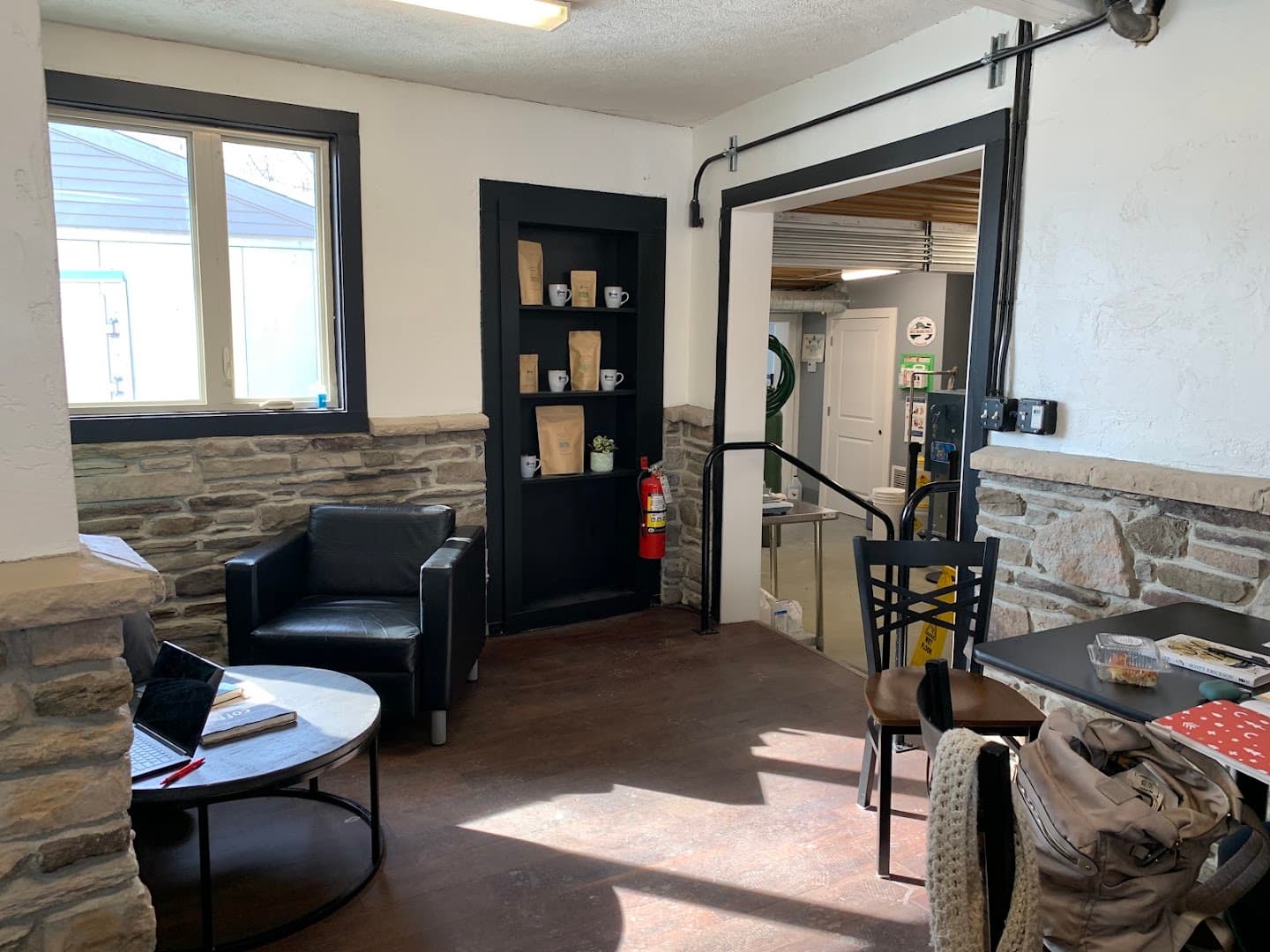 Interior of Black Key Coffee, specialty coffee shop in Cleveland