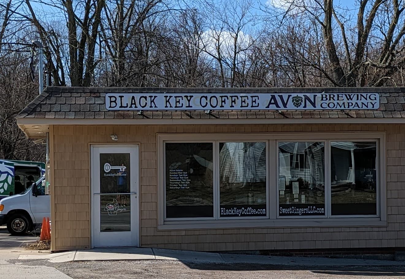 Storefront of Black Key Coffee, specialty coffee shop in Cleveland