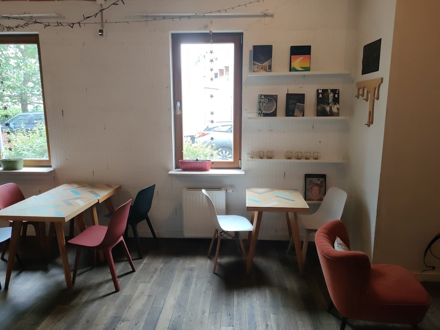 Interior of Cafe Plakatówka, specialty coffee shop in Warsaw
