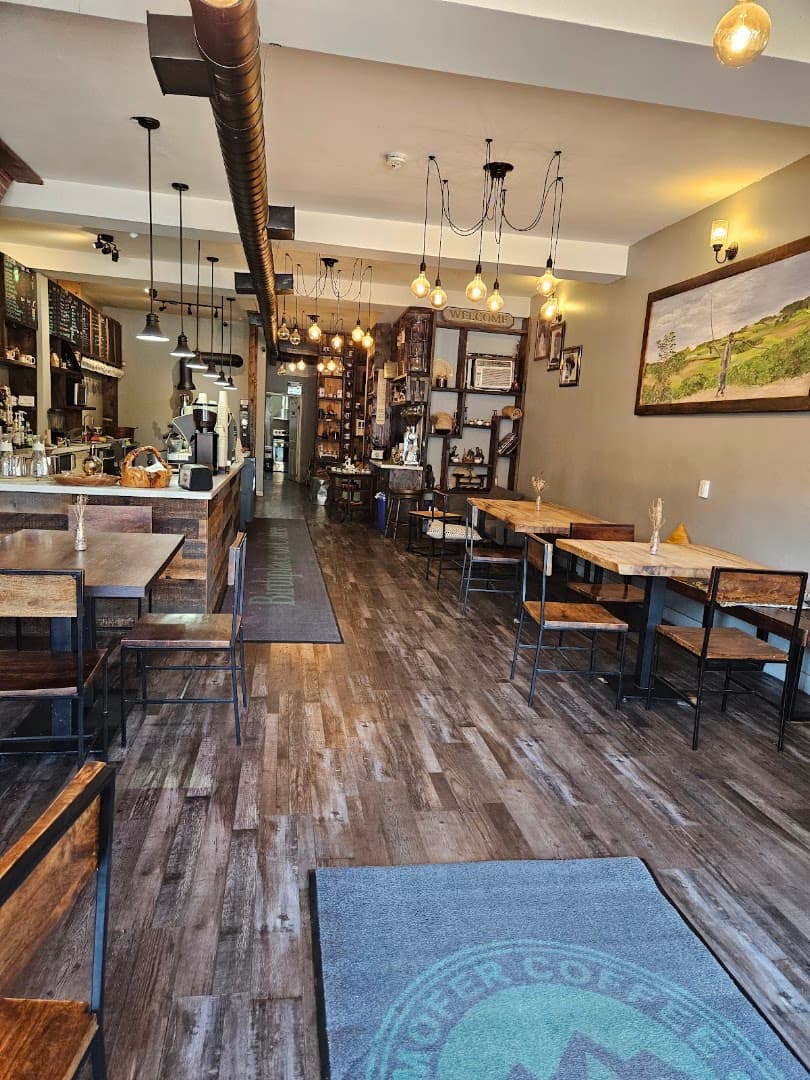 Interior of Mofer Coffee St. Clair, specialty coffee shop in Toronto