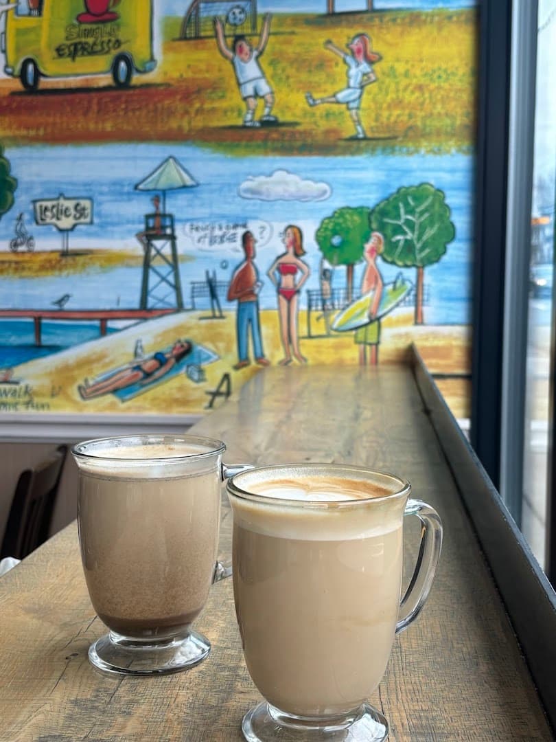Coffee at The Shmooz, specialty coffee shop in Toronto
