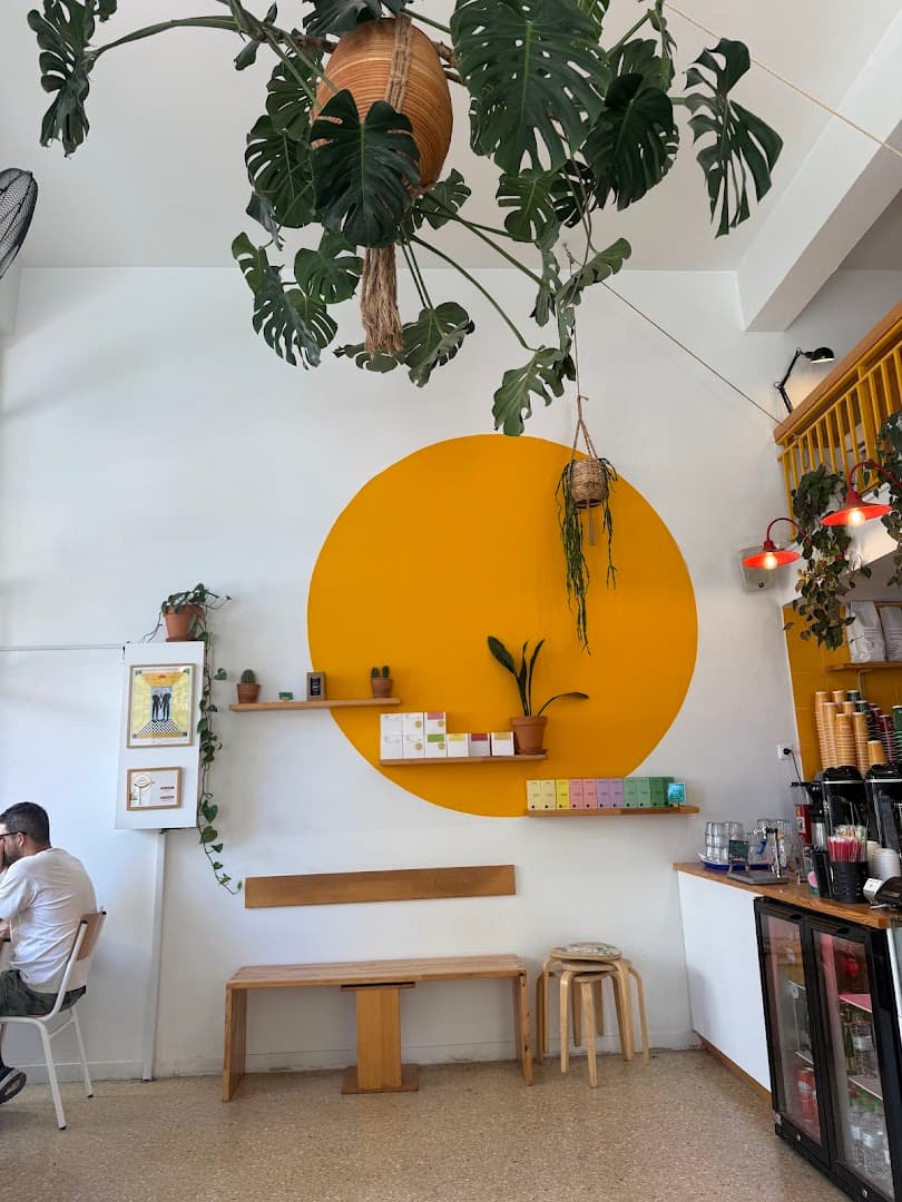 Interior of Ubuntu, specialty coffee shop in Athens