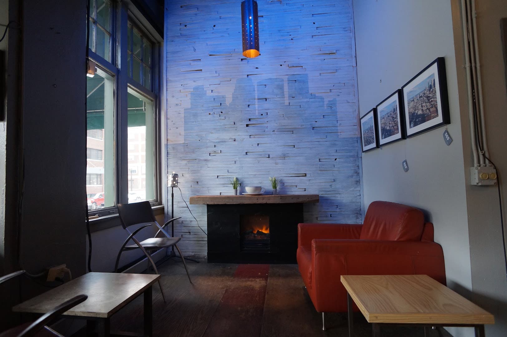 Interior of Corner Coffee, specialty coffee shop in Minneapolis