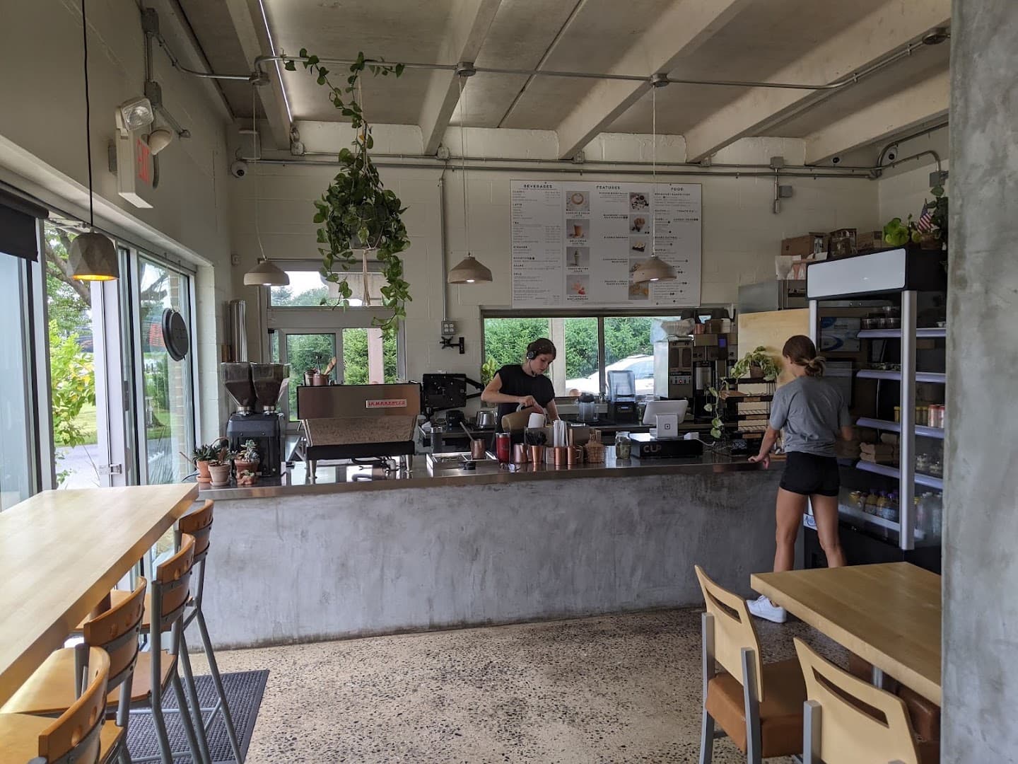 Interior of Copper Cup Brickerville, specialty coffee shop in Lancaster