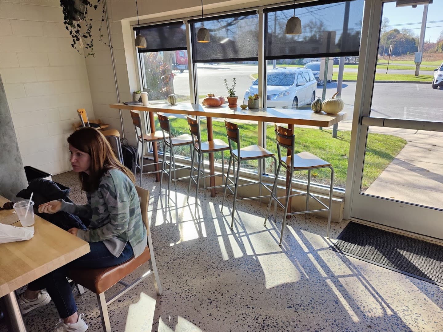 Interior of Copper Cup Brickerville, specialty coffee shop in Lancaster