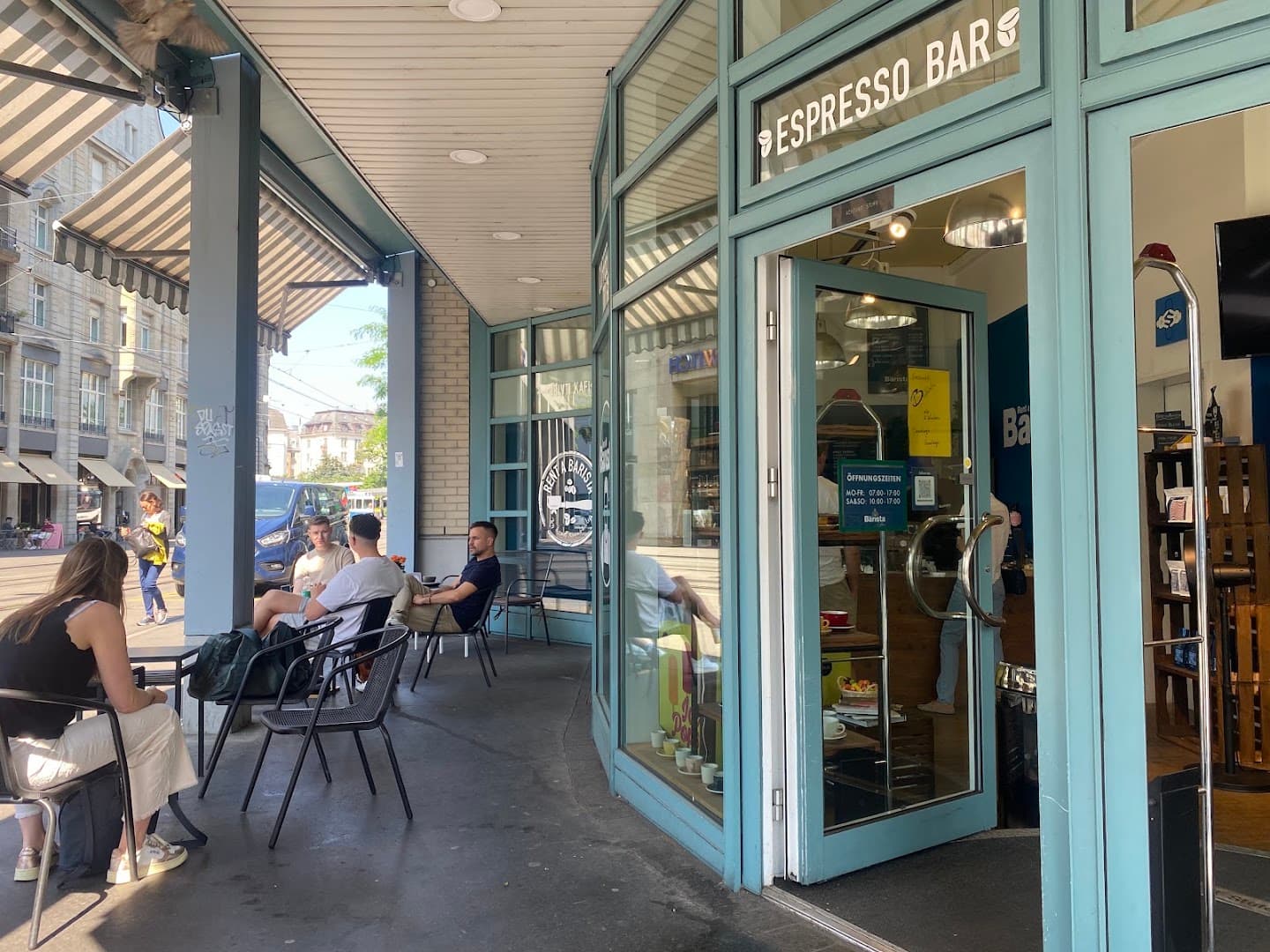 Storefront of Helvti Kafi - Rent a Barista, specialty coffee shop in Zurich