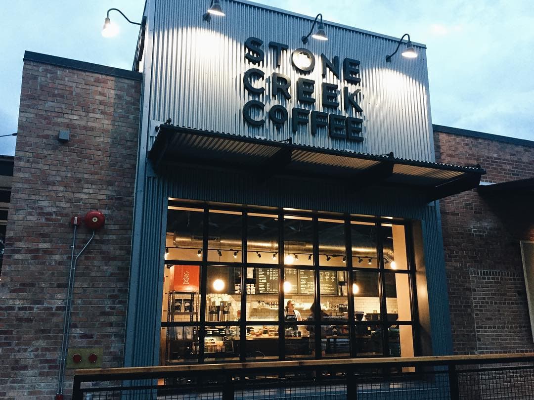 Storefront of Stone Creek Coffee - Harwood Ave, specialty coffee shop in Milwaukee