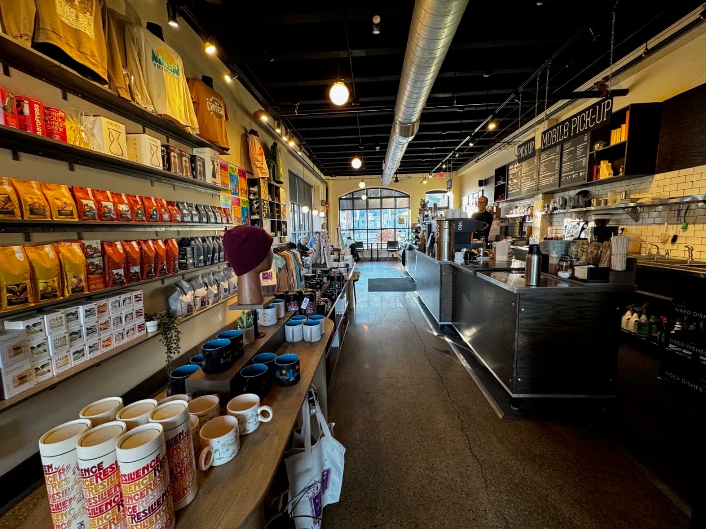 Interior of Stone Creek Coffee - Harwood Ave, specialty coffee shop in Milwaukee