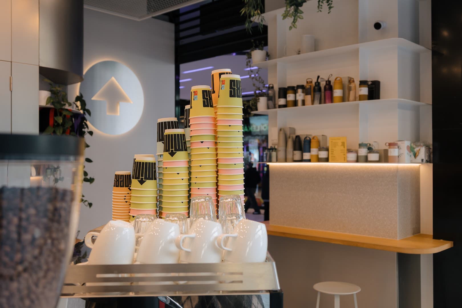 Interior of The Miners Coffee Maj, specialty coffee shop in Prague
