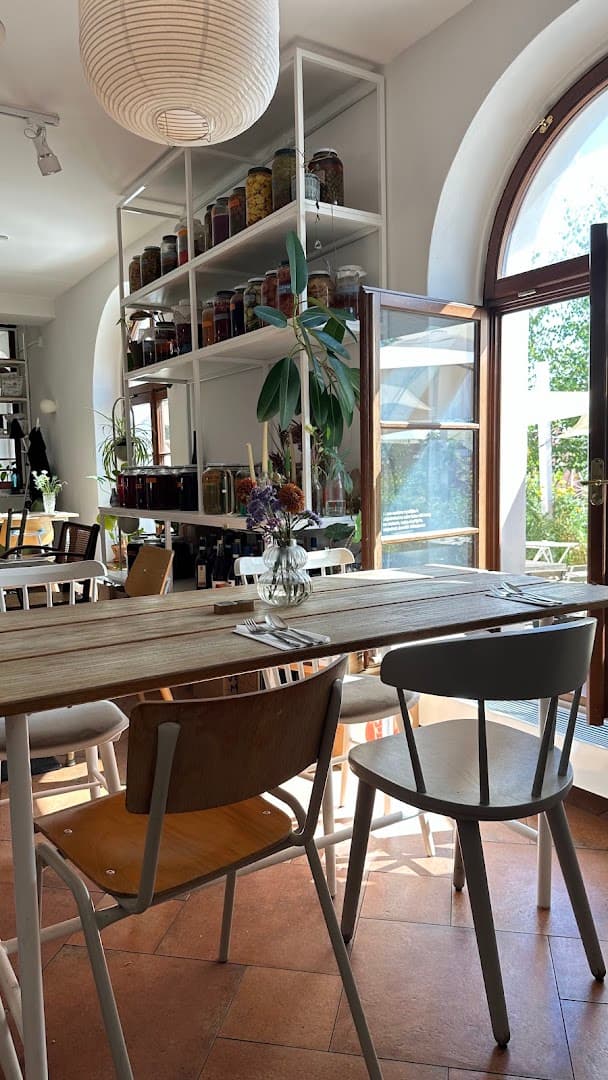 Interior of Bistro Karel, specialty coffee shop in Prague