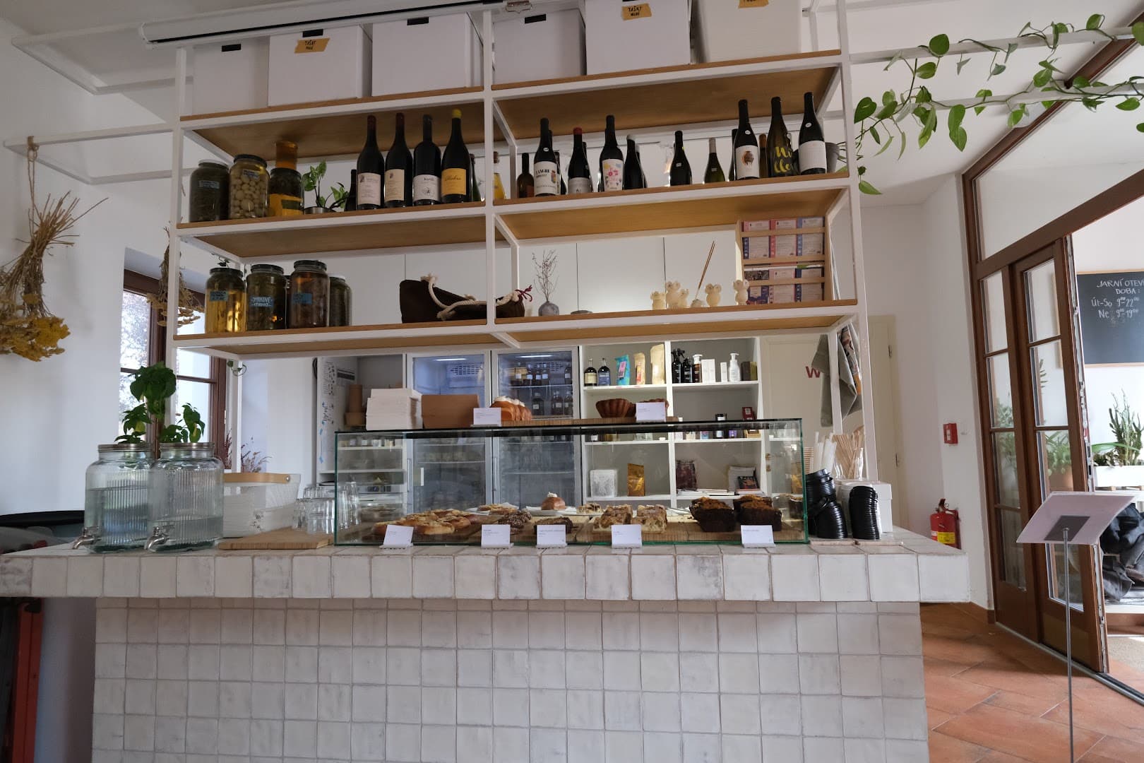 Interior of Bistro Karel, specialty coffee shop in Prague