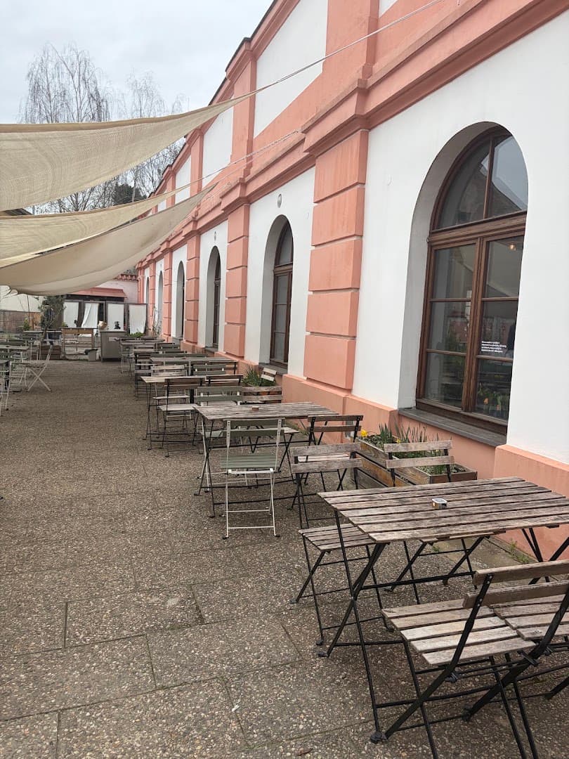 Storefront of Bistro Karel, specialty coffee shop in Prague