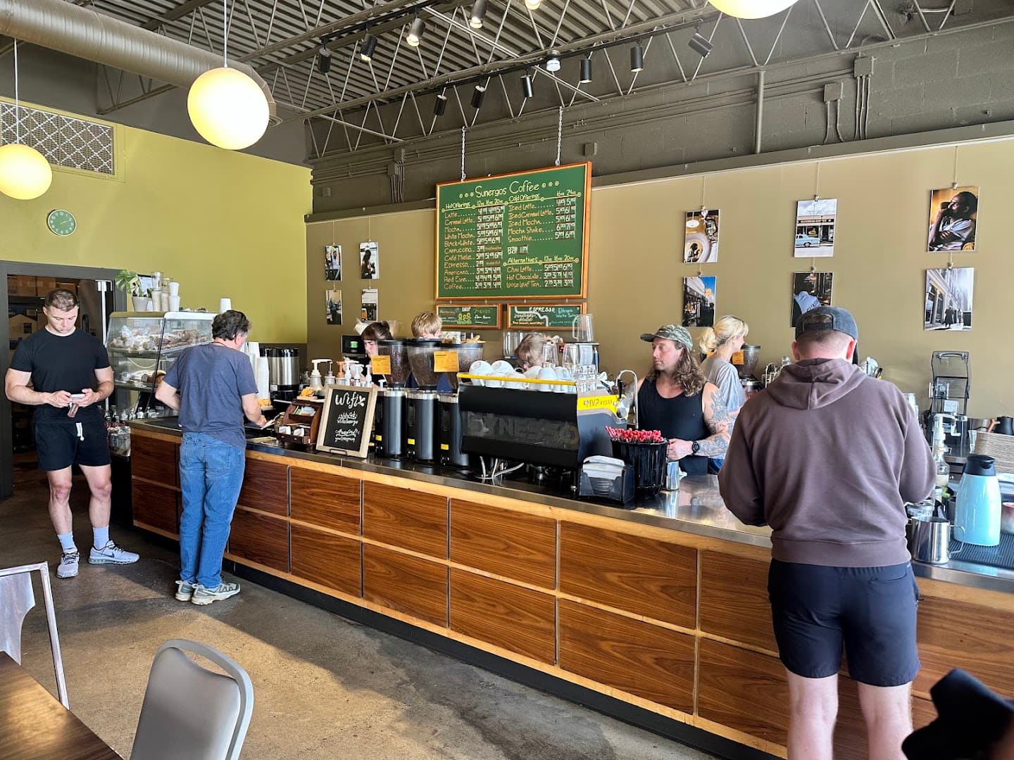 Interior of Sunergos Coffee, specialty coffee shop in Louisville