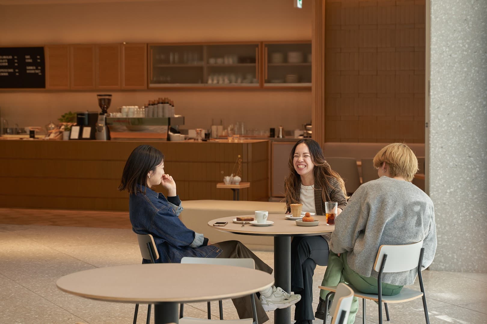 Interior of Allpress Espresso Toranomon Cafe, specialty coffee shop in Tokyo