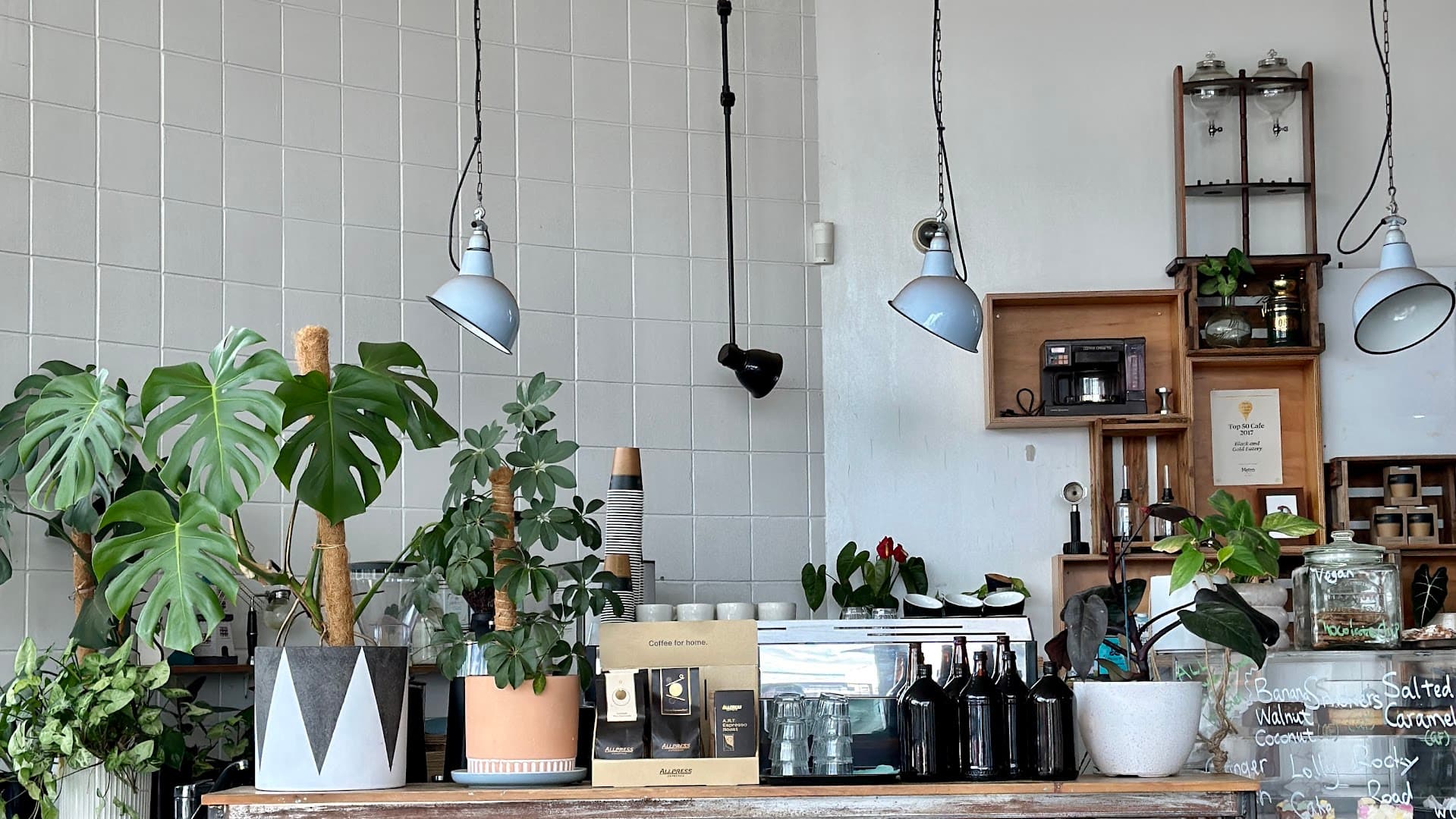 Interior of Black & Gold Coffee Eatery, specialty coffee shop in Auckland