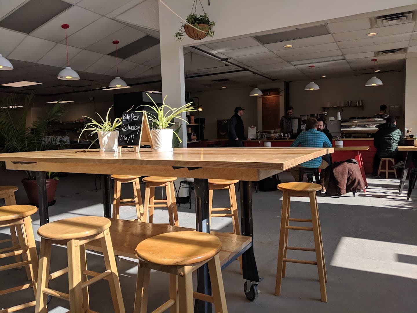 Interior of Joe Bean Roasters, specialty coffee shop in Rochester