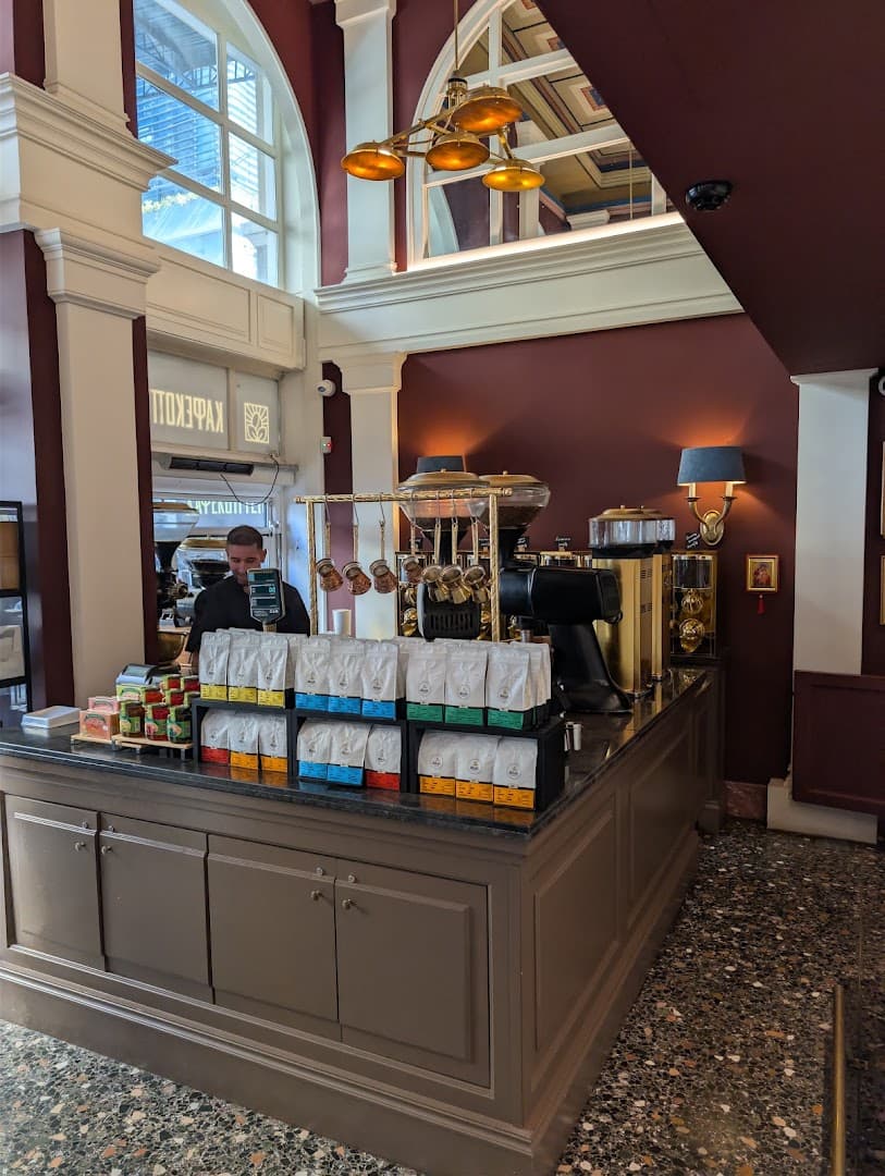 Interior of MOKKA Specialty Coffee, specialty coffee shop in Athens