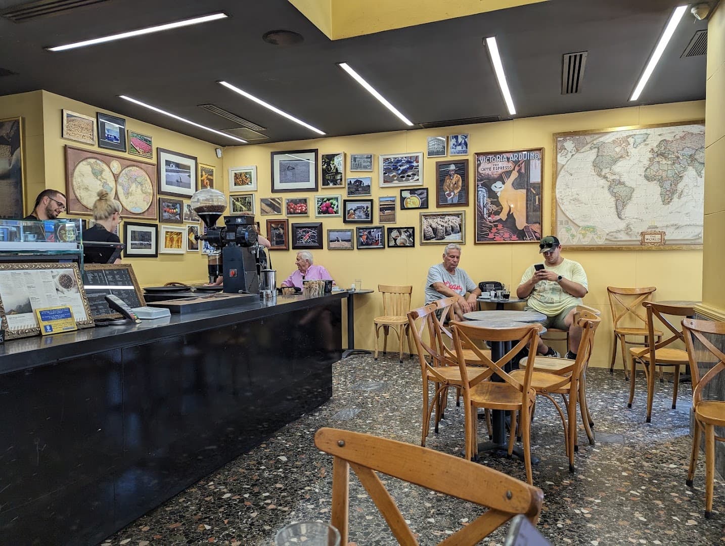 Interior of MOKKA Specialty Coffee, specialty coffee shop in Athens
