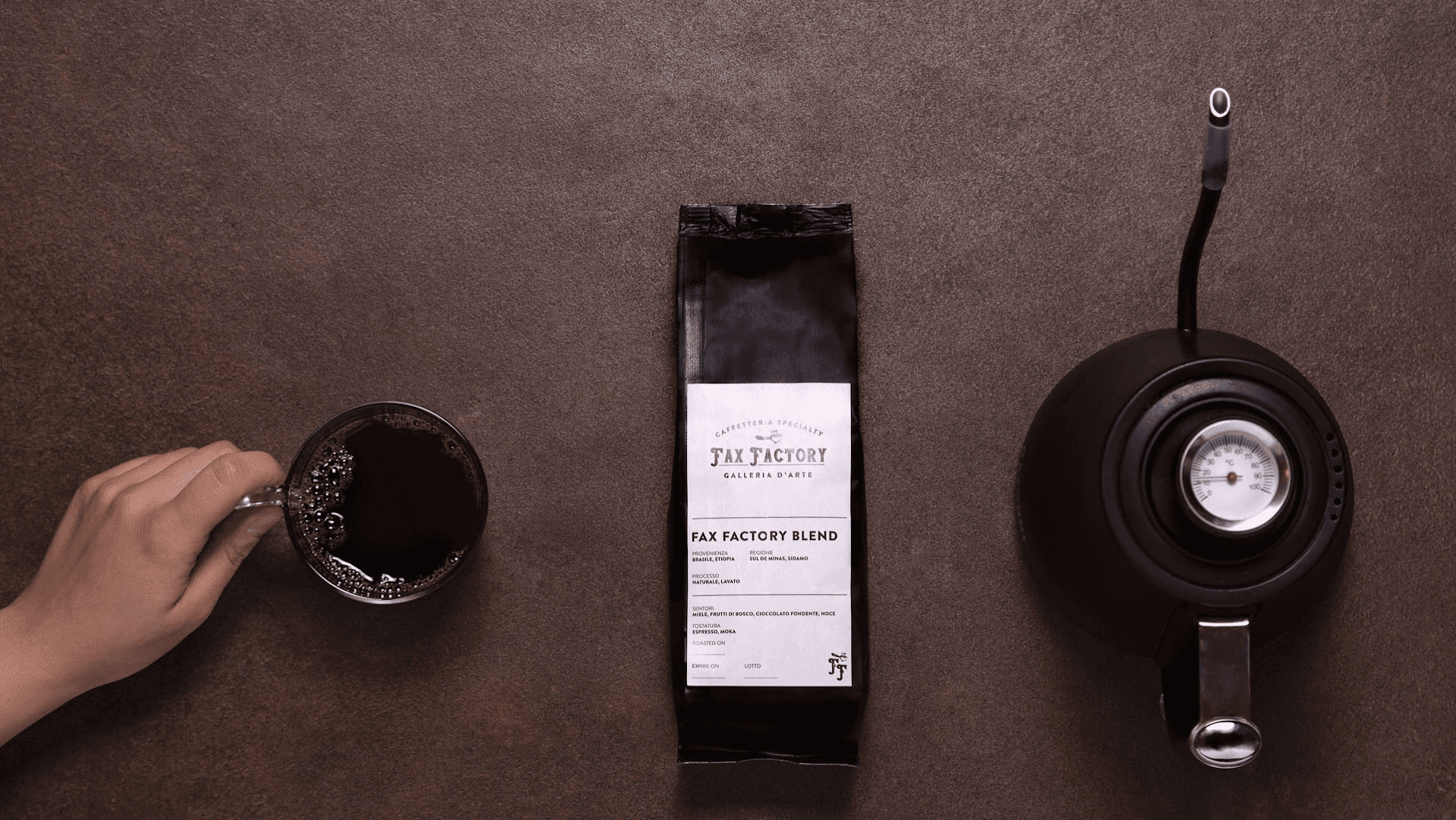 Coffee at Fax Factory, specialty coffee shop in Rome