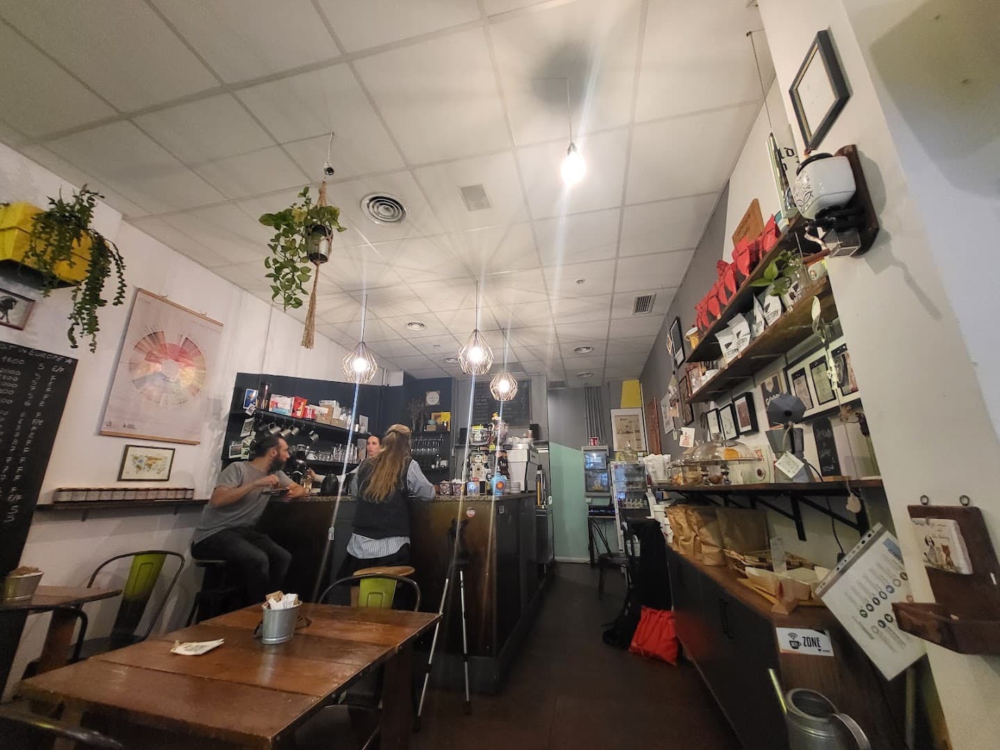 Interior of Fax Factory, specialty coffee shop in Rome
