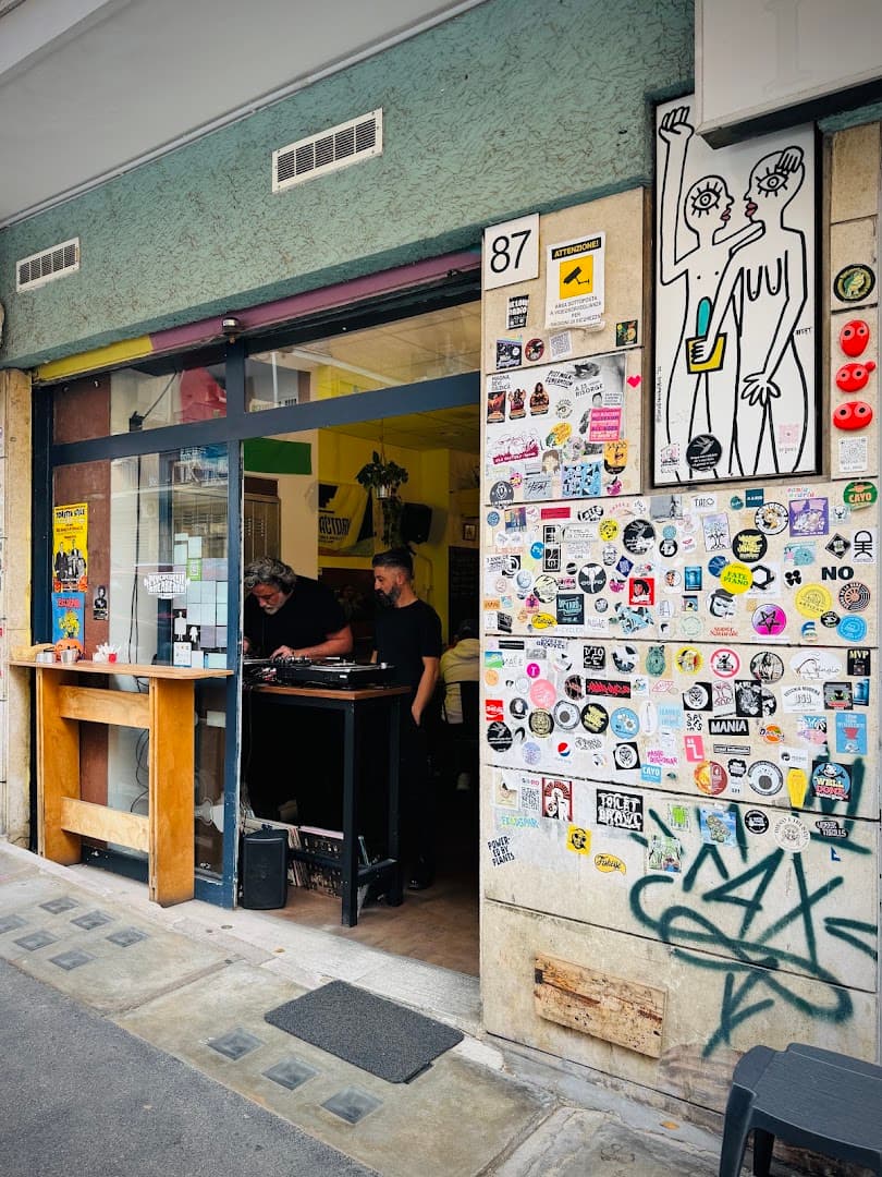 Storefront of Fax Factory, specialty coffee shop in Rome