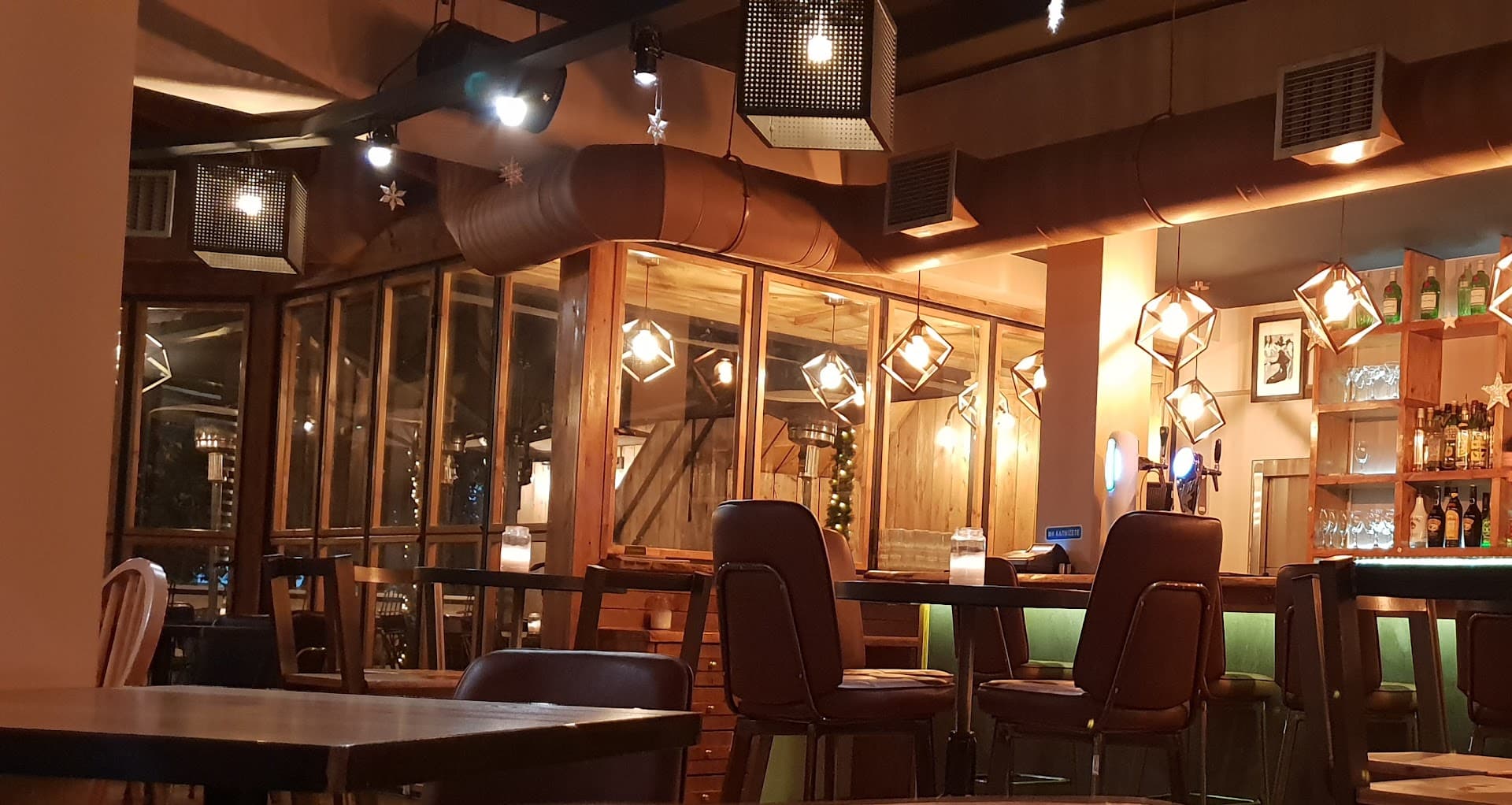 Interior of Warehouse 35, specialty coffee shop in Athens