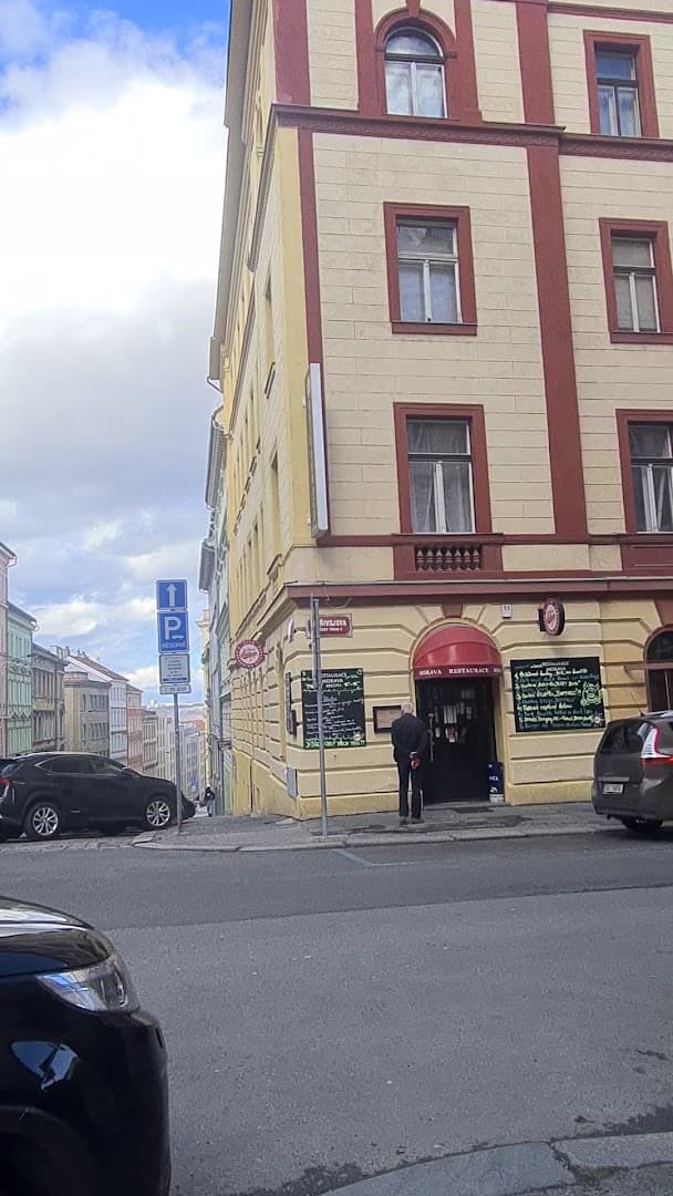 Storefront of Žižkavárna Cafe., specialty coffee shop in Prague