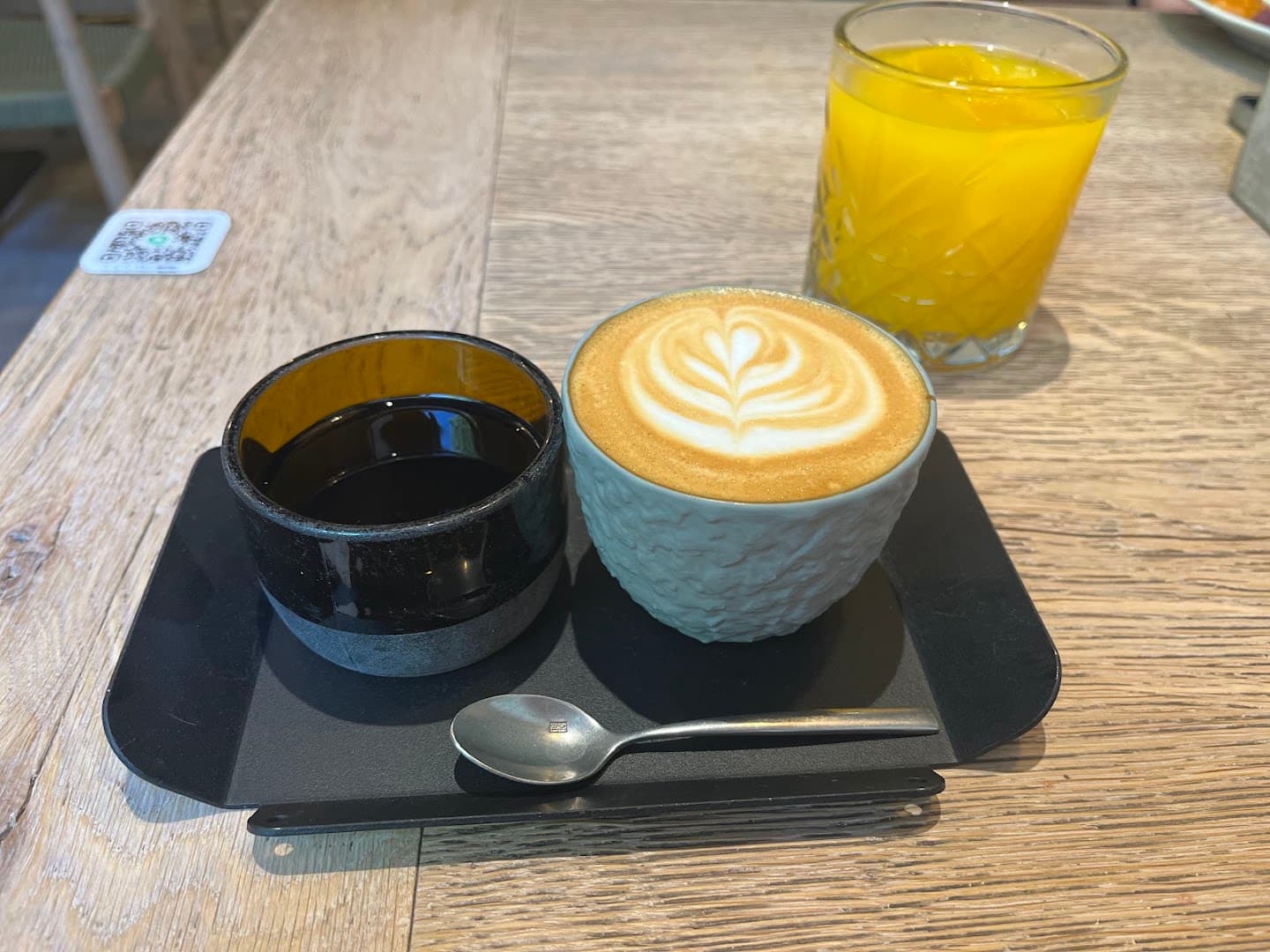Coffee at GRØN Bistro, specialty coffee shop in Prague