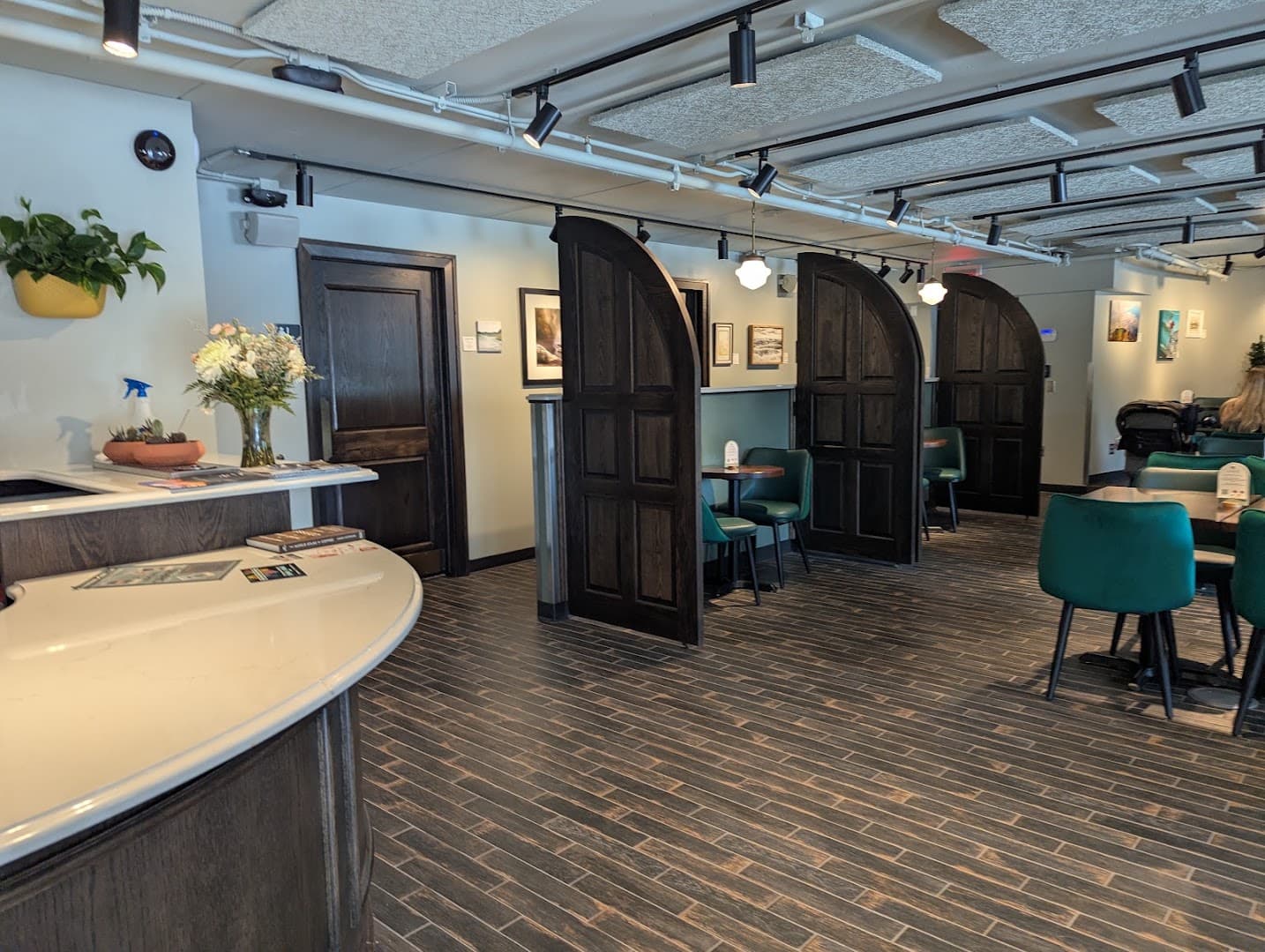 Interior of Cedar Creek Coffee & Art, specialty coffee shop in Omaha