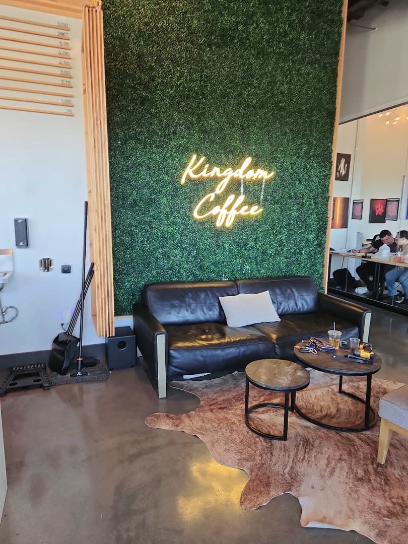 Interior of Ambassadors Coffee, specialty coffee shop in San Antonio