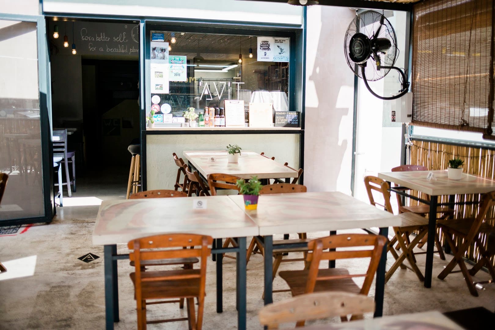 Interior of Avit Athens, specialty coffee shop in Athens