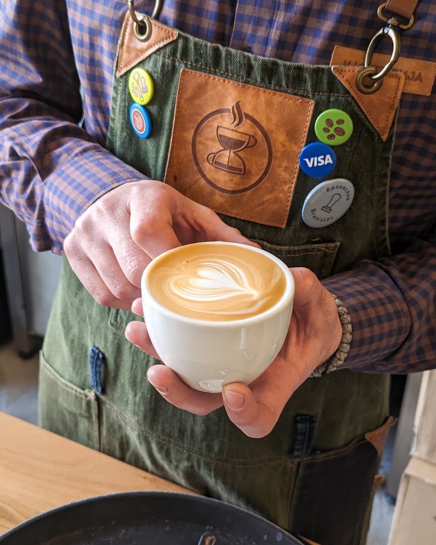 Coffee at Kafeterija Airport City, specialty coffee shop in Belgrade