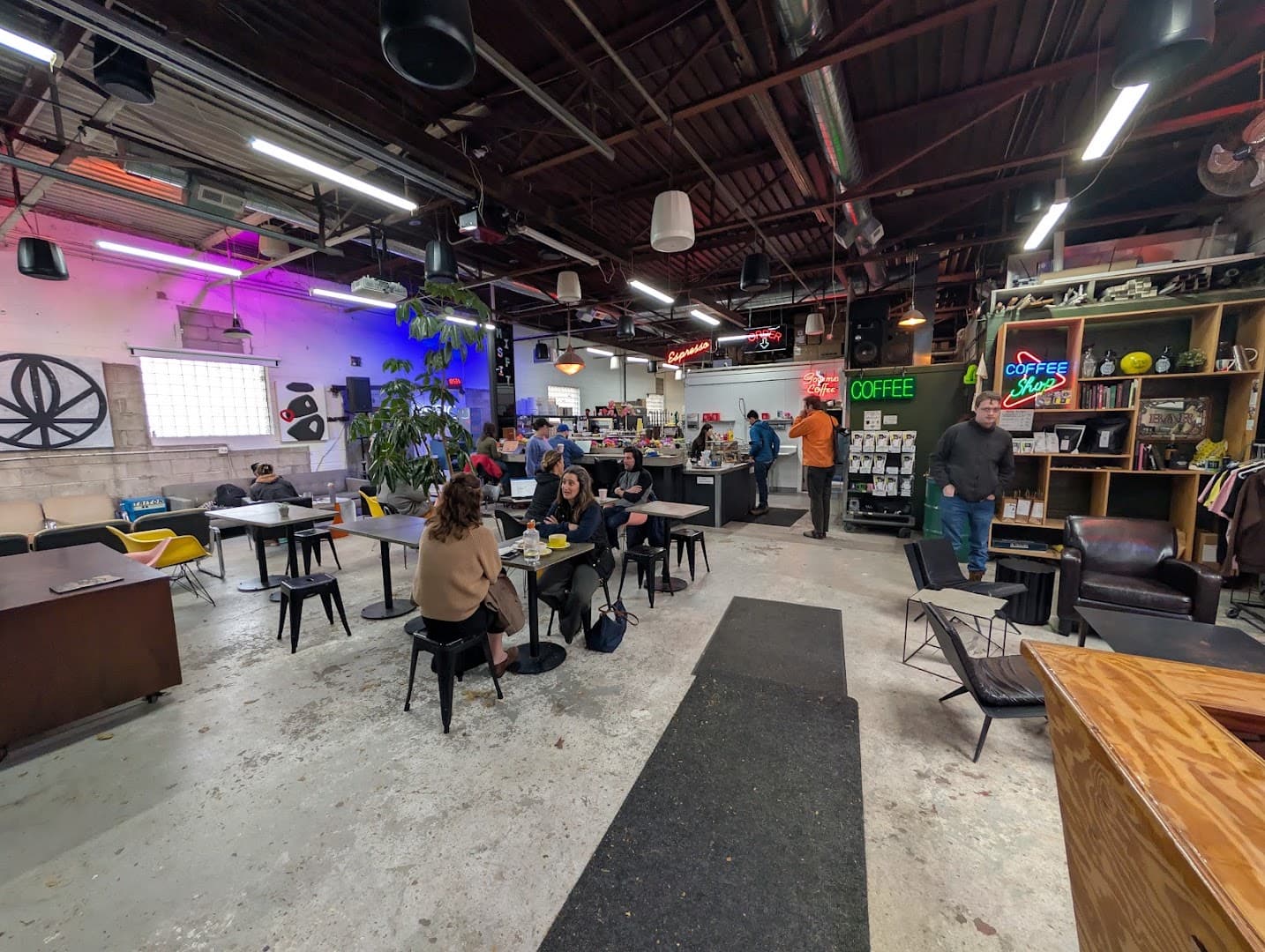 Interior of Misfit Coffee, specialty coffee shop in Minneapolis