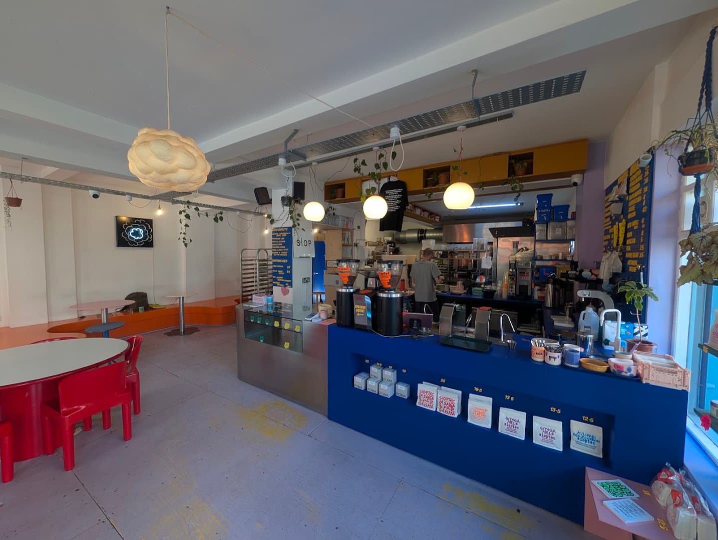 Interior of Siop Shop, specialty coffee shop in Manchester