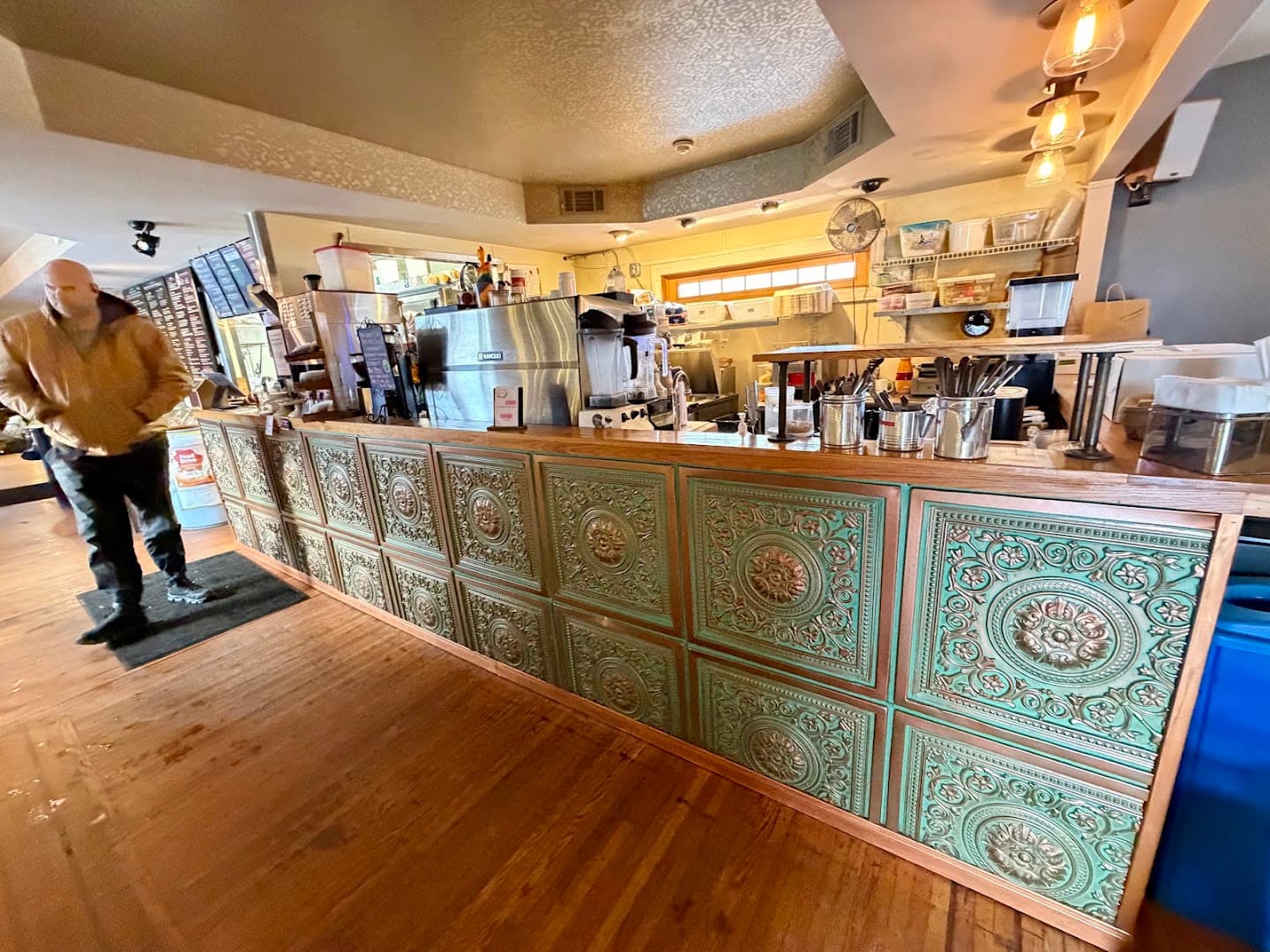 Interior of Undergrounds Coffee House and Roastery, specialty coffee shop in Buffalo