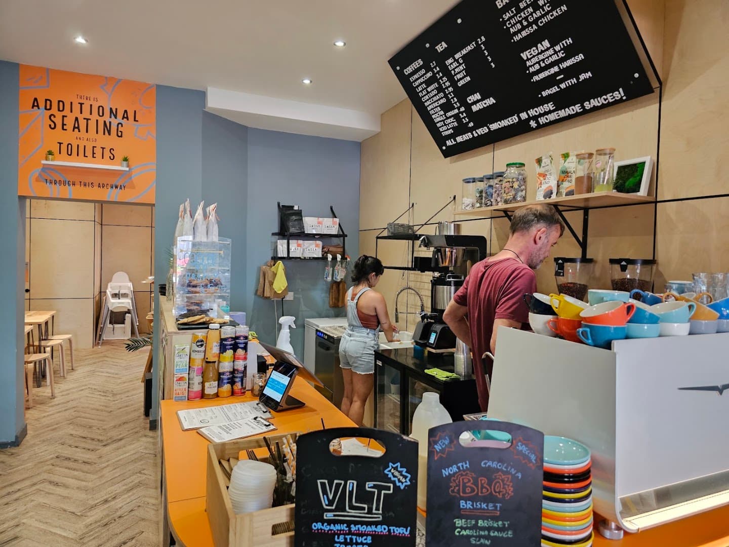Interior of SMOAK Coffee - Chorlton, specialty coffee shop in Manchester