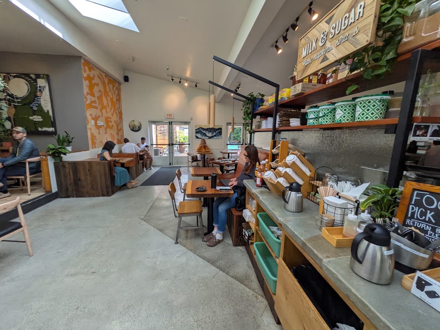 Interior of 11th Hour Coffee, specialty coffee shop in Santa Cruz