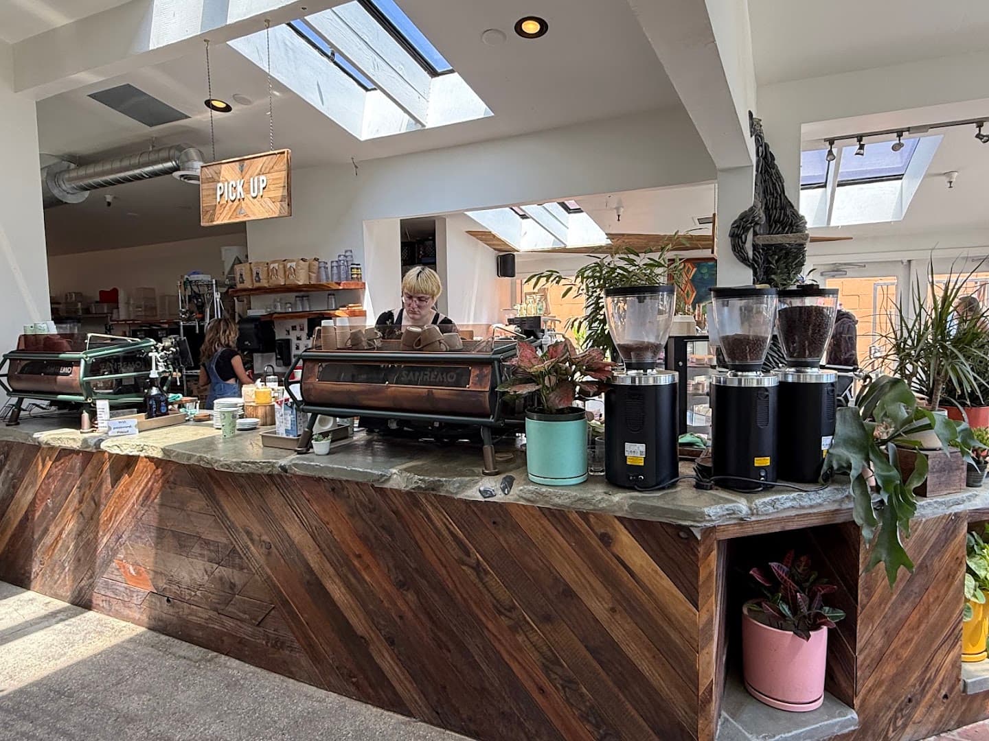 Interior of 11th Hour Coffee, specialty coffee shop in Santa Cruz