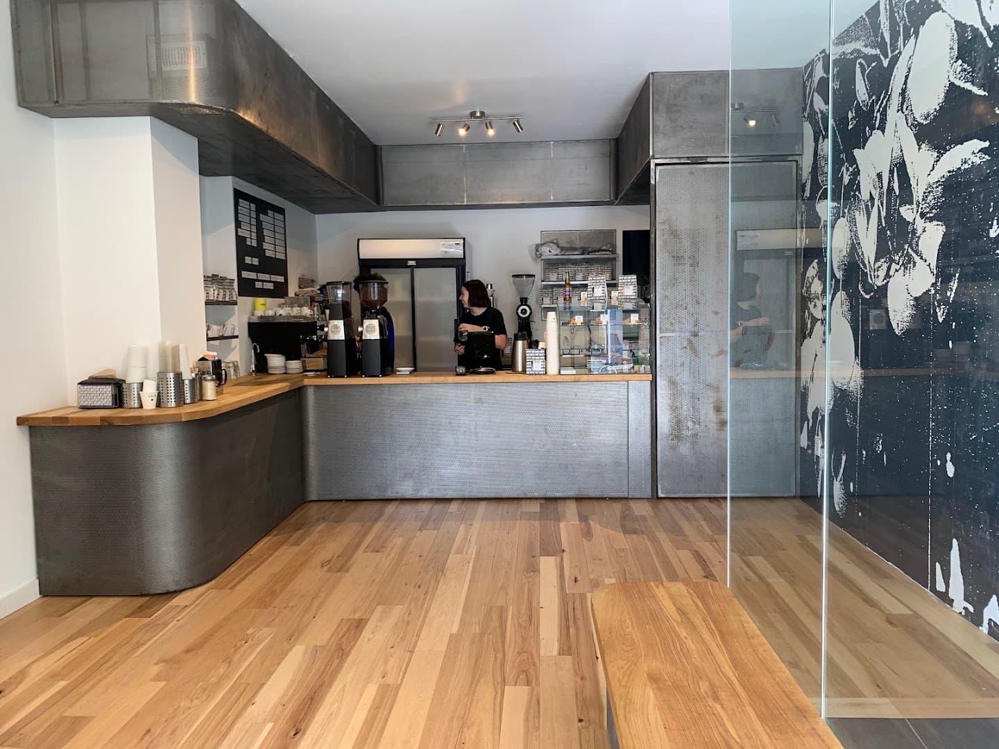 Interior of Sam James Coffee Bar OZ, specialty coffee shop in Toronto