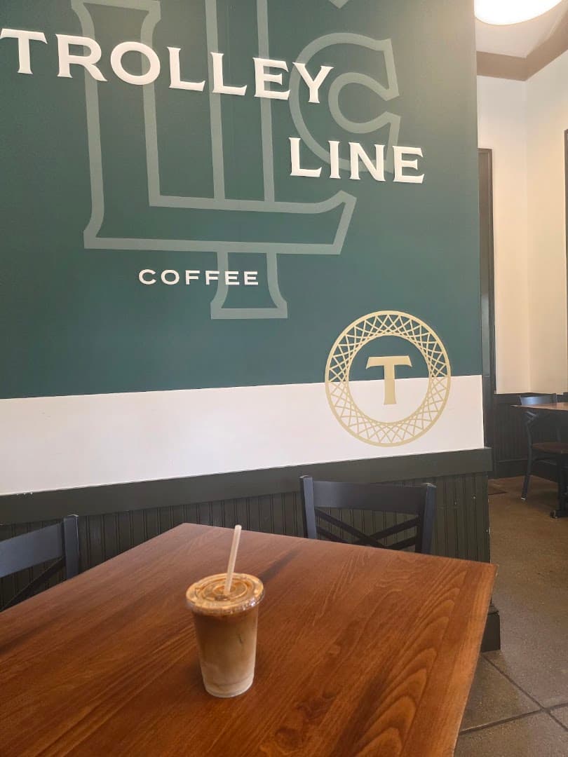 Interior of Trolley Line Coffee, specialty coffee shop in Lancaster
