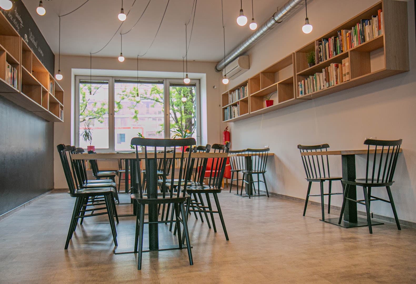 Interior of Cafedu, specialty coffee shop in Prague