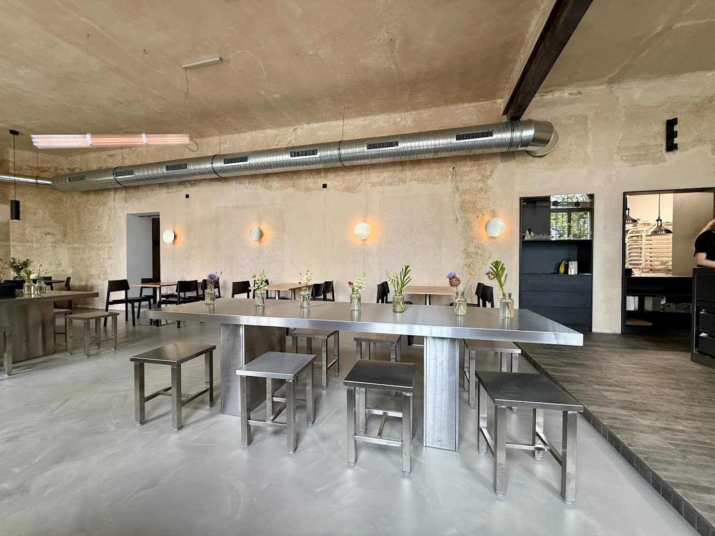 Interior of BLUMERY, specialty coffee shop in Prague