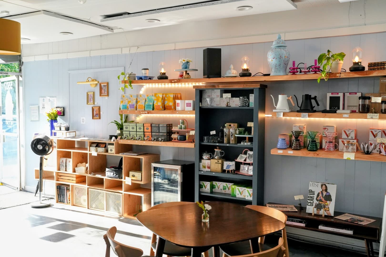 Interior of Artemis Coffee, specialty coffee shop in Seattle